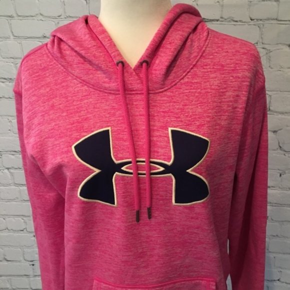 Under Armour Bright Pink Performance Sweatshirt (Size Medium) - Picture 2 of 4
